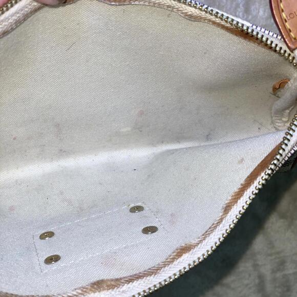 LOUIS VUITTON Eva Shoulder Handbag Damier Azur canvas White Used Women LV *FLAW* - Picture 13 of 17
